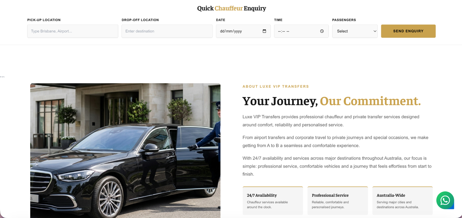 Luxe VIP Transfers Marketing Structure