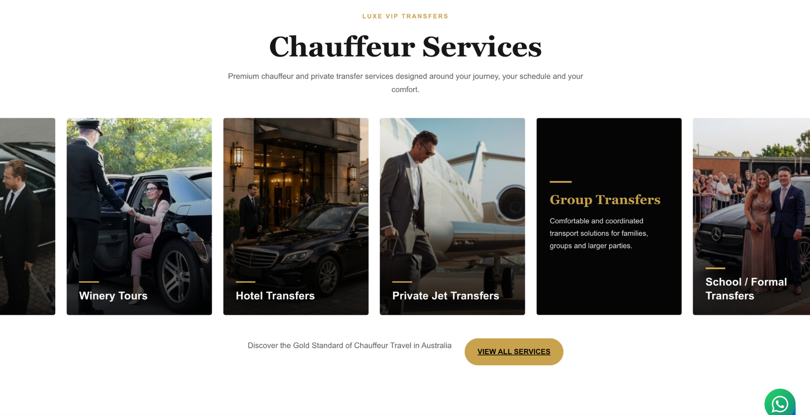 Luxe VIP Transfers Responsive Build